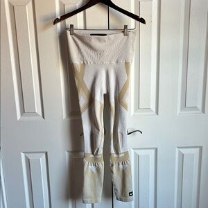 Adidas FORMOTION SCULPT TWO-TONE TIGHTS Women's Tight Fit cream and white